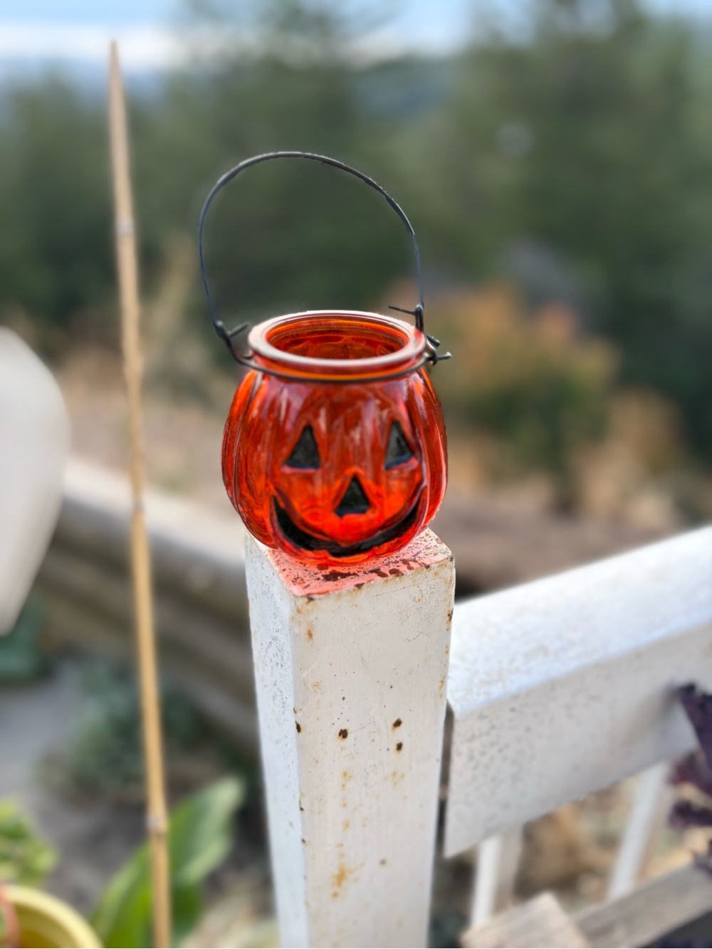 Vintage Tea Light Pumpkin Candle Container